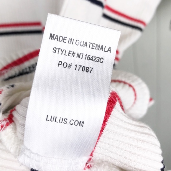 Lulus Starting Line Striped Oversized V-Neck Tee - Picture 8 of 10